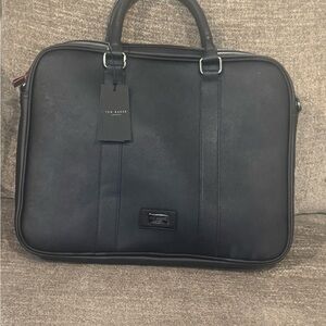NWT OFFERS WELCOMED Ted Baker Navy Textured Document Bag